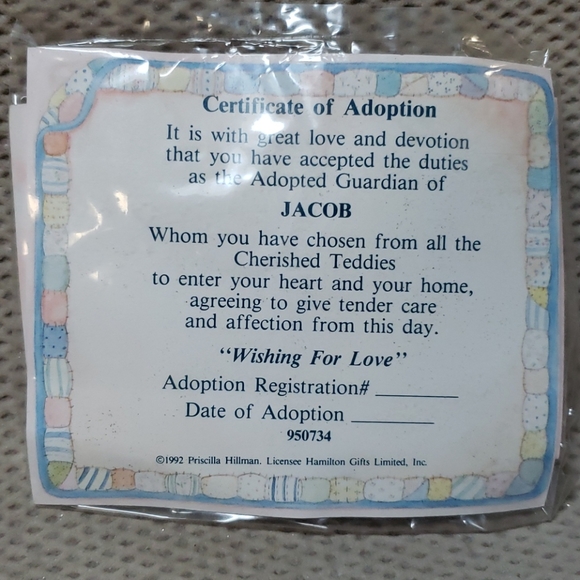 Cherish Teddies, Jacob - Picture 4 of 7